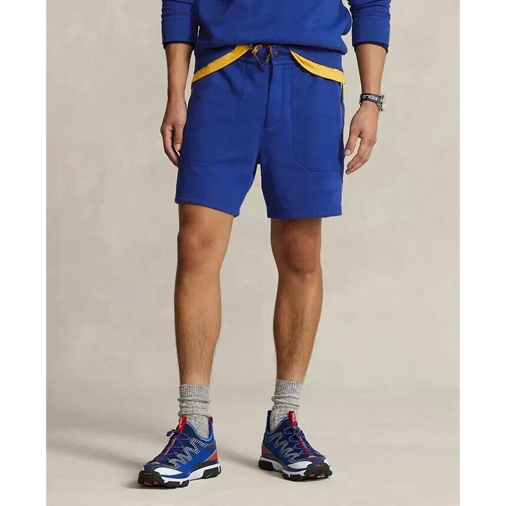 Polo Ralph Lauren Expedition Terry Shorts Men’s Size Large Blue Drawstring (54)
